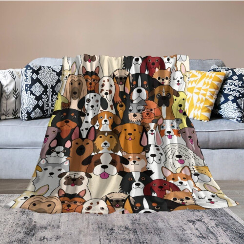 Manta de lã para cães da raça Doodle Dog, 80x60 polegadas (203x152 cm) 1