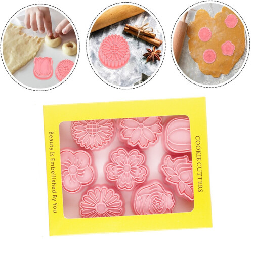 Flower Plastic Cake Molds, Eid Theme Baking Tools, Three-dimensional Cookie Cutters, Reusable Molds for Festive Baking, Household Kitchen Accessories 2