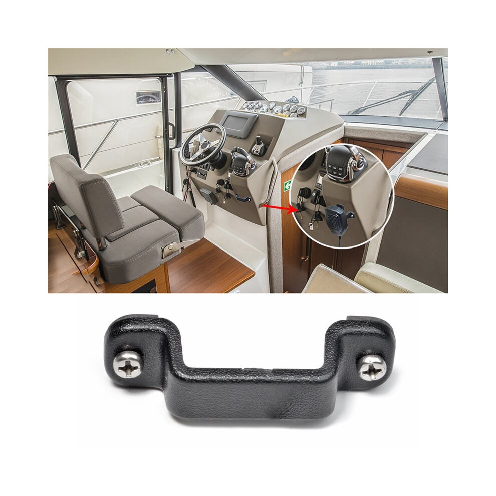 2Pcs Universal Handheld Radio Clip Mic Hanger Holder With Screws And Adhesive Back 6034004598496