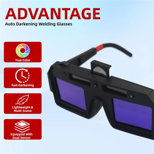 Welding Glasses for Men Glasses Comfortable Lens Eye Protective Auto Dimming Ergonomic Work Fast Response Eyewear 1