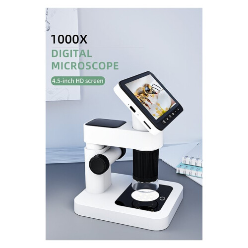 Children'S Electron Microscope High Definition Microscope with Screen Magnifying Glass for Junior High School Students 1