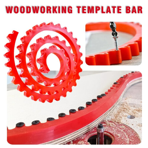 2M Adjustable Woodworking Gear Driven Profiling Strip Flexible Curve Template Tool 1