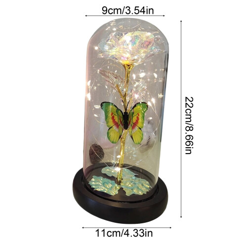 Galaxy Glass Rose Crystal Dome Gave til hende 2