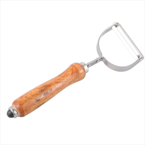Gemüseschäler aus Edelstahl mit Holzgriff 2