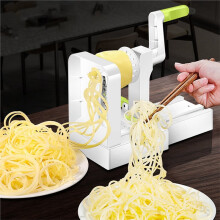 Foldable Vegetable Spiralizer Hand Crank Vegetable Slicer Vegetable Shredder with Extra Blade Box for Cucumber Potato