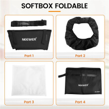 NEEWER Difusor Softbox Plegable con Rejilla y Bolsa de Transporte para Varias Luces LED: Mejora la Fotografía y la Videografía