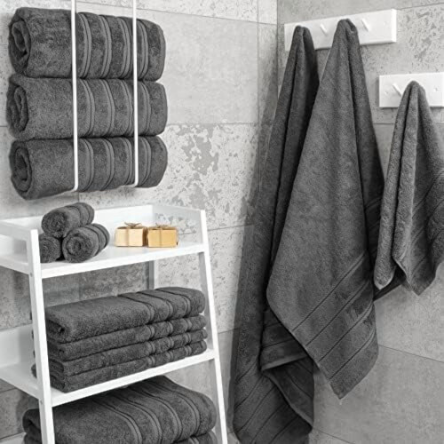 Σετ πετσετών μπάνιου Luxury4Piece, 600GSM100% βαμβακερές πετσέτες μπάνιου για μπάνιο, 1