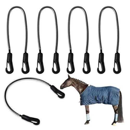 5 Pcs Adjustable Elastic Horse Blanket Strap Easy to Remove and Replace Horse Blanket Leg Straps 2