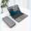 Wireless Folding Keyboard with Touchpad, Leather Cover, Stand, 64 Keys for Tablets Laptop 2