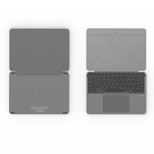 Clavier Pliable Sans Fil avec Pavé Tactile, Revêtement en Cuir, Support, 64 Touches pour Tablettes et Ordinateurs Portables