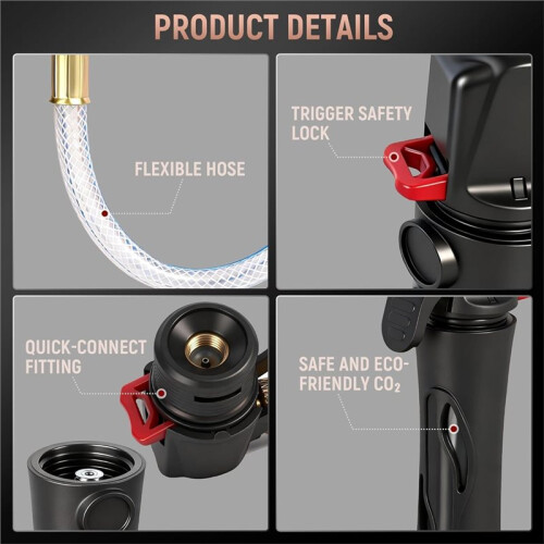 Drain Device with Flexible Hose - Environmentally Friendly CO2 AC Drain  Cleaner Water Backflow Mess for HVAC Clogs 2