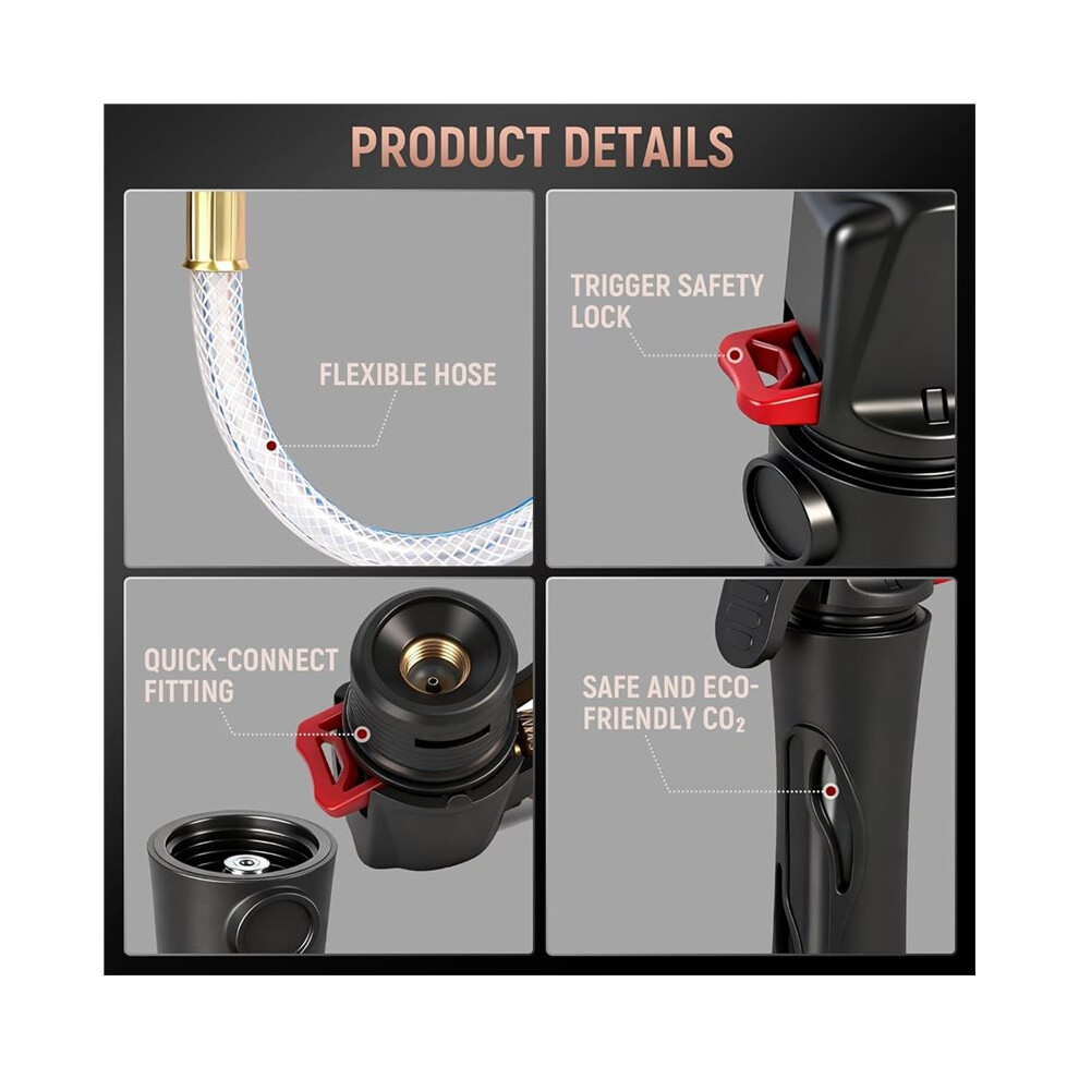 Drain Device With Flexible Hose - Environmentally Friendly Co2 Ac Drain Cleaner Water Backflow Mess For Hvac Clogs 4712552101956