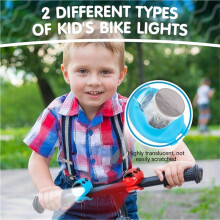 2 Pack Kid Bike Light, for Kids Scooter, Waterproof with 3 Light Modes for Kids Scooter or Bycycle