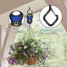 Conjunto de 30 Ganchos de Rosca para Pendurar Luzes de Corda Externas com Fivela de Segurança, para Plantas e Luzes de Pátio, com 1 Chave de Porca.
