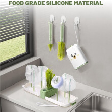 Set di Spazzole per La Pulizia Dei Biberon, Set Portatile 6 In 1 per La Pulizia Dei Biberon, Set da Viaggio con Scatola Portaoggetti per Spazzole per