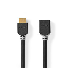 High Speed HDMI Kabel mit Ethernet | HDMI Kontakt | HDMI Hona | 8K@60Hz | eARC | 48 Gbps | 1,00 m | Rund | PVC | Antracit | Låda
