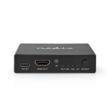 HDMI Umschalter | 3 Port(s) | 3x HDMI Eingang | HDMI Ausgang | 8K@60Hz | 45 Gbps | Ferngesteuert | Aluminium | Anthrazit