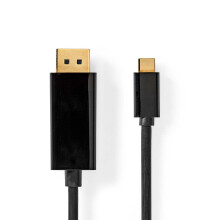 USB-C Adapter | USB 3.2 Gen 1 | USB-C Stecker | DisplayPort Stecker | 4K@60Hz | 2,00 m | Rund | Vergoldet | PVC | Schwarz | Box