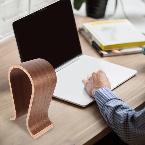 Worgeous Wired Solid Wood Headphone Stand Office 2