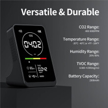 2 St 4-i-1 CO2 Infraröd Sensor Luftkvalitetsdetektor Koldioxid Temperatur Fuktighetsmätare TVOC Digital Analysator