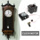 LED Lantern Cuckoo Wall Clock Work 8.20X7.30X4.20CM Black 6