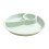 Round Divided Dinner Plates Plastic Lightweight Buffet Plates Green Three-Cell Grid Stackable Plates 2