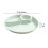 Round Divided Dinner Plates Plastic Lightweight Buffet Plates Green Three-Cell Grid Stackable Plates 3