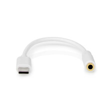 USB-C Adapter | USB 2.0 | USB-C Male | 3.5 mm Female | 0.10 m | Round | Nickel Plated | PVC | White | Box