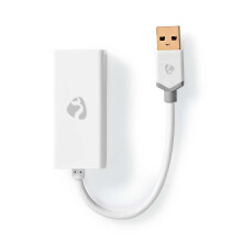 Placa de rede USB | USB 3.2 geração 1 | 1Gb/s | USB-A Macho | RJ45 Feminino | 0,20m | Rodada | Banhado a ouro | Cobre puro | Branco | Caixa