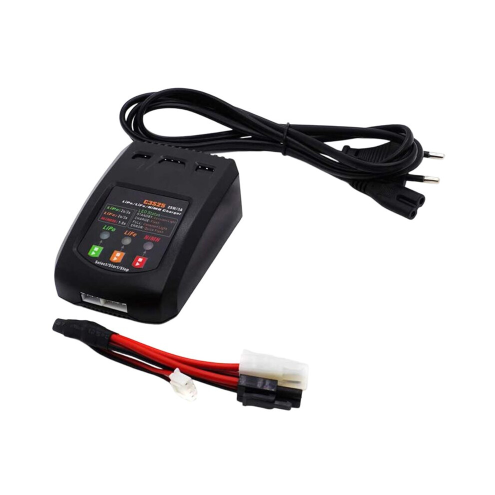 Te3025 25W/3A Charging Balance Charger For Rc 7.4V-11.1V 2-3S Lipo Nimh Battery Remote Control Toy Car Charger Eu 4712497282161