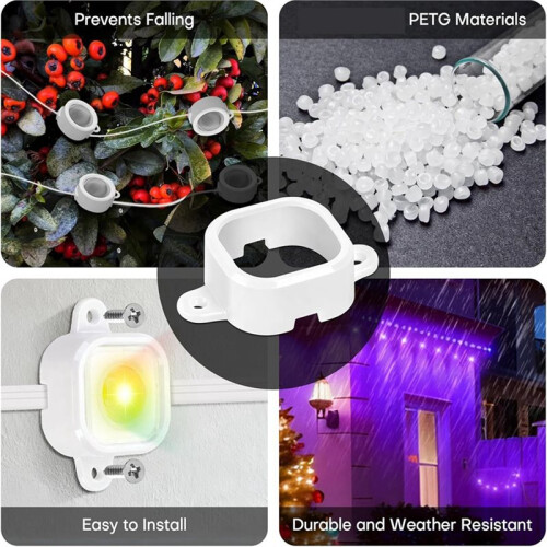 65 Pcs Mounting Brackets for Outdoor Lights  Pro H706 Installation Light Clips for  H706 Replacement