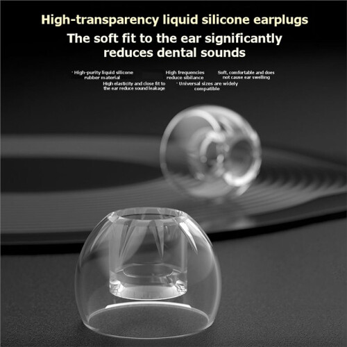 Silicone Ear Tips for KZ LS01, High-Elasticity Earphone Earbuds Tips Comfort Replacement Eartips 1