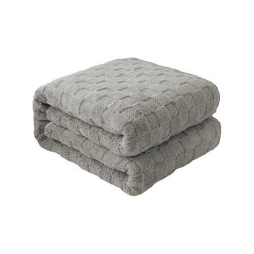 Coral Fleece Blanket 150x200cm Grey 1