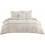 Beige Boho Comforter Set 4-Piece Grid Pleat 6