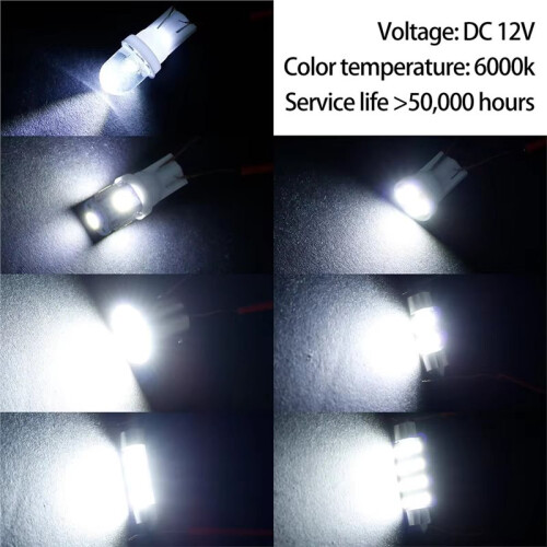 42 Pieces Interior Car Lights, Super Bright White Dome Tail Cab Lights Bulb Kit Set , LED Bulb