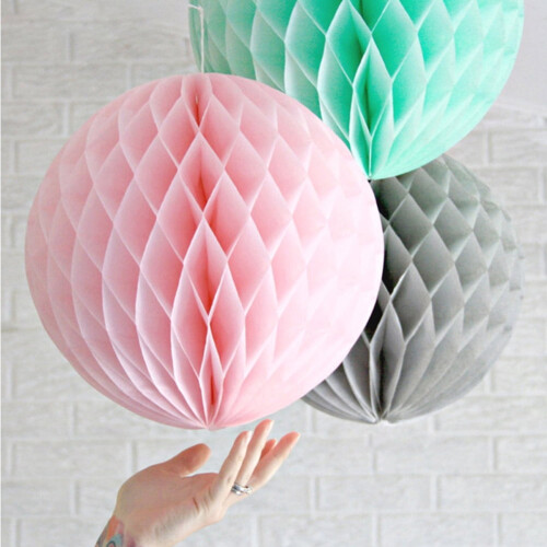 5 Pack 15 cm Solid Colour Tissue Paper Pompom Balls 1