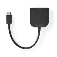 Adaptor USB-C | USB 3.2 Gen 1 | USB-C Mascul | DVI-D 24+1-Pin Femeie | 1080p | 0,20 m | rotund | Placat cu nichel | PVC | Negru | Pungă de plastic