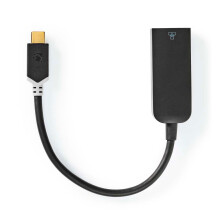 USB-Netzwerkkarte | USB 3.2 Gen 1 | 1000 Mbps | USB-C Stecker | RJ45 Buchse | 0,20 m | Rund | Vergoldet | Getöntes Kupfer | Anthrazit | Box