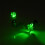Boucles d'oreilles carrées LED lumineuses vertes (paire) 5