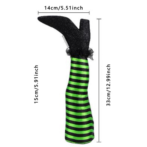 2 Halloween Witch Ground Stakes, Outdoor Decorative Yard 1