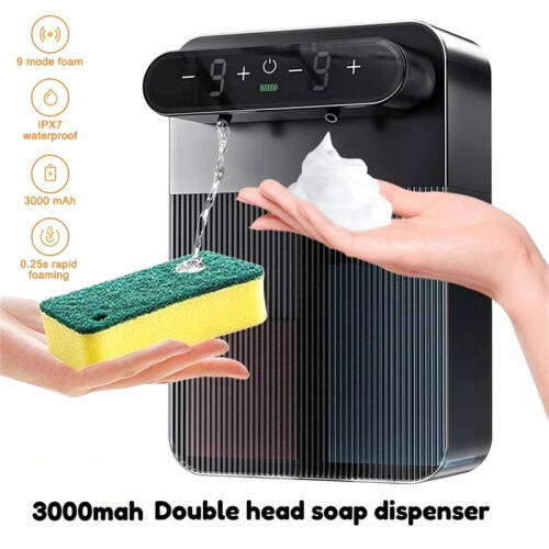 Automatic Sensor Hand Soap Dispenser,  Dual- Electric Soap Dispenser for Kitchens and Bathrooms. 2
