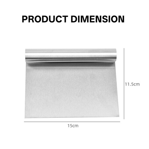 ACDANC Stainless Steel Scraper Precision Cutting Dough Scraper Baking Essential Baking Scraper 1