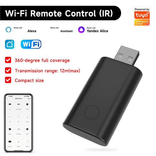 Tuya WiFi IR Remote Control  USB Universal TV Air Conditioner Infrared Controller App Voice Control 1