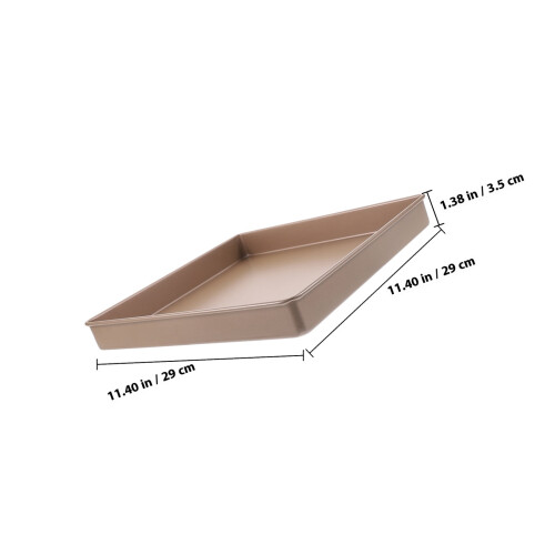 Baking Sheet Pan Nonstick Baking Sheets Carbon Steel Square Bakeware Tool Golden 1Set 1