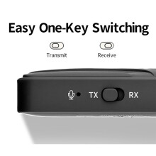 2-in-1 Bluetooth6.0 Receiver Transmitter Wireless 3.5mm Aux Audio Adapter with Lsolation LC for Flight TV Car Treadmill
