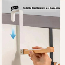 1PCS Portable Travel Door Hooks,Wooden Hook Organizer Rack for Coat Hats Robes,Foldable Clothes Hanger for Laundry Room