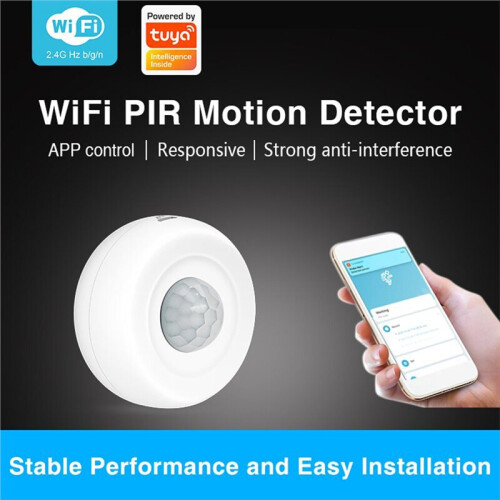 Tuya WiFi  PIR Motion Detection Sensor Security Burglar Alarm Sensor  Life App Control for Alexa  Home 2