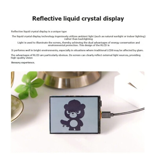 ESP32-S3 4.2 Inch RLCD Development Board Fully Reflective Screen Development Board with AI Voice Interaction A 2