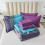 Boho comforter set full size 8-piece aqua paisley floral 8