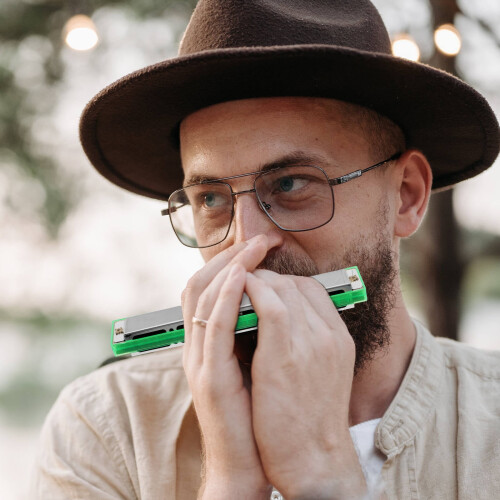 Tremolo Harmonica Musical Instrument for Performance, Multi-Color, 1 Pack 1